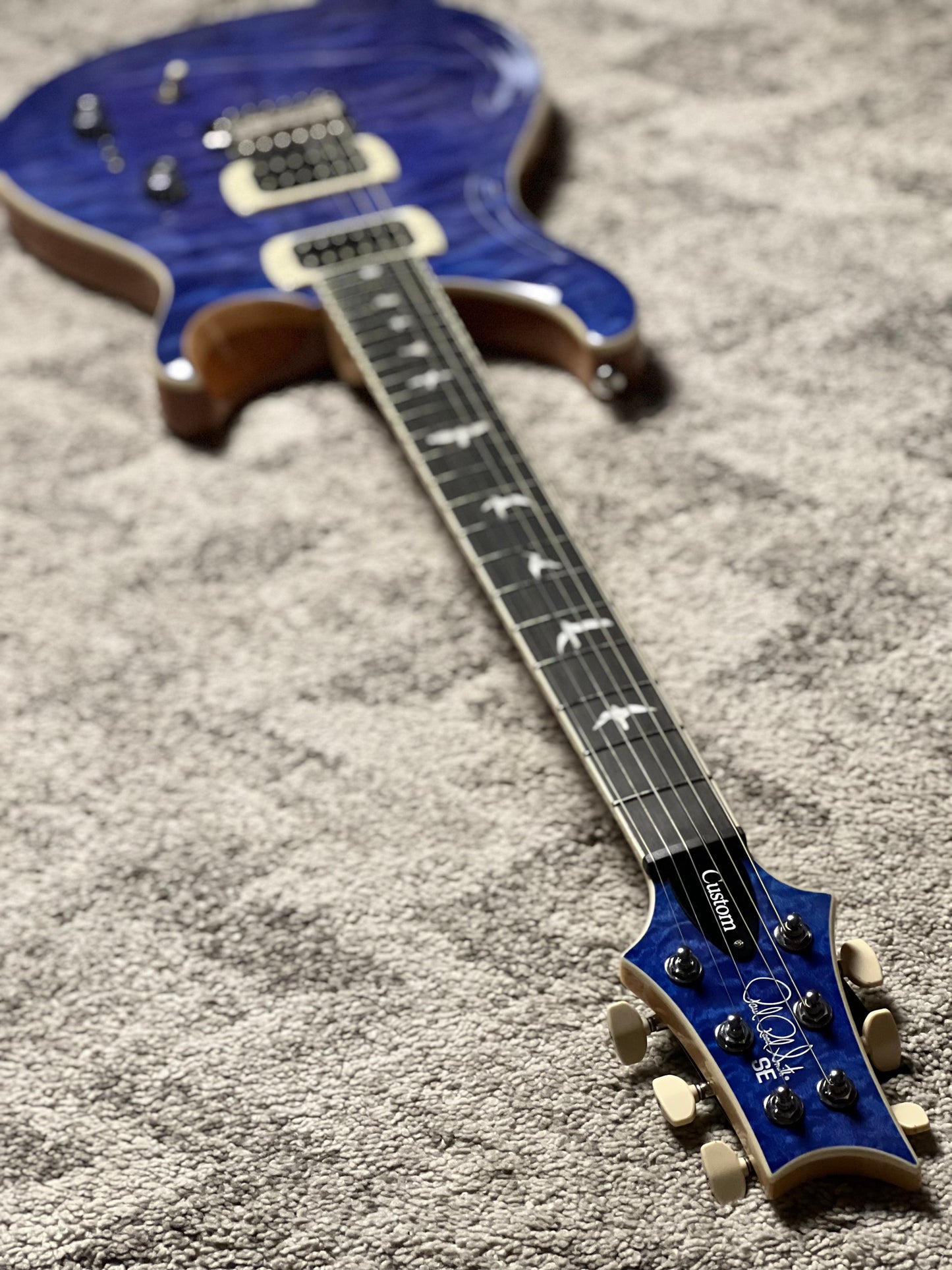 PRS SE Custom 24-08 Quilt in Faded Blue