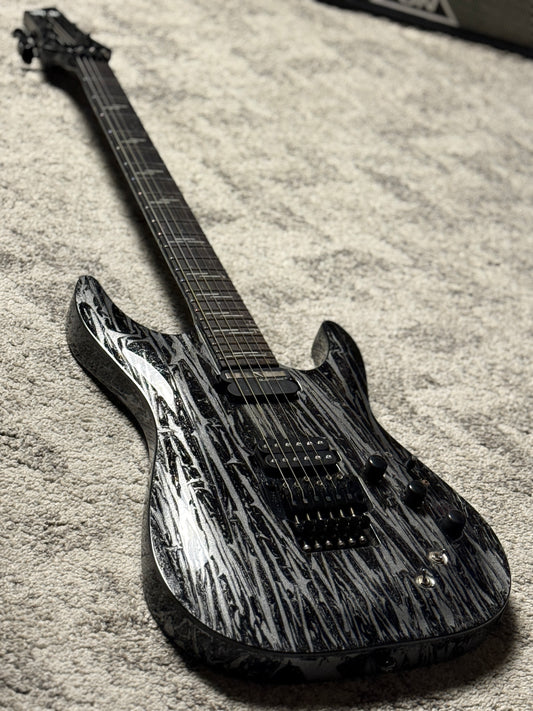 Schecter C-1 FR-S Silver Mountain - Black and Silver W21080094 (USED)