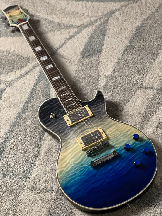 Dhatarattha Custom DLP in Ocean Storm Double Wipeout with 5A Quilt Top
