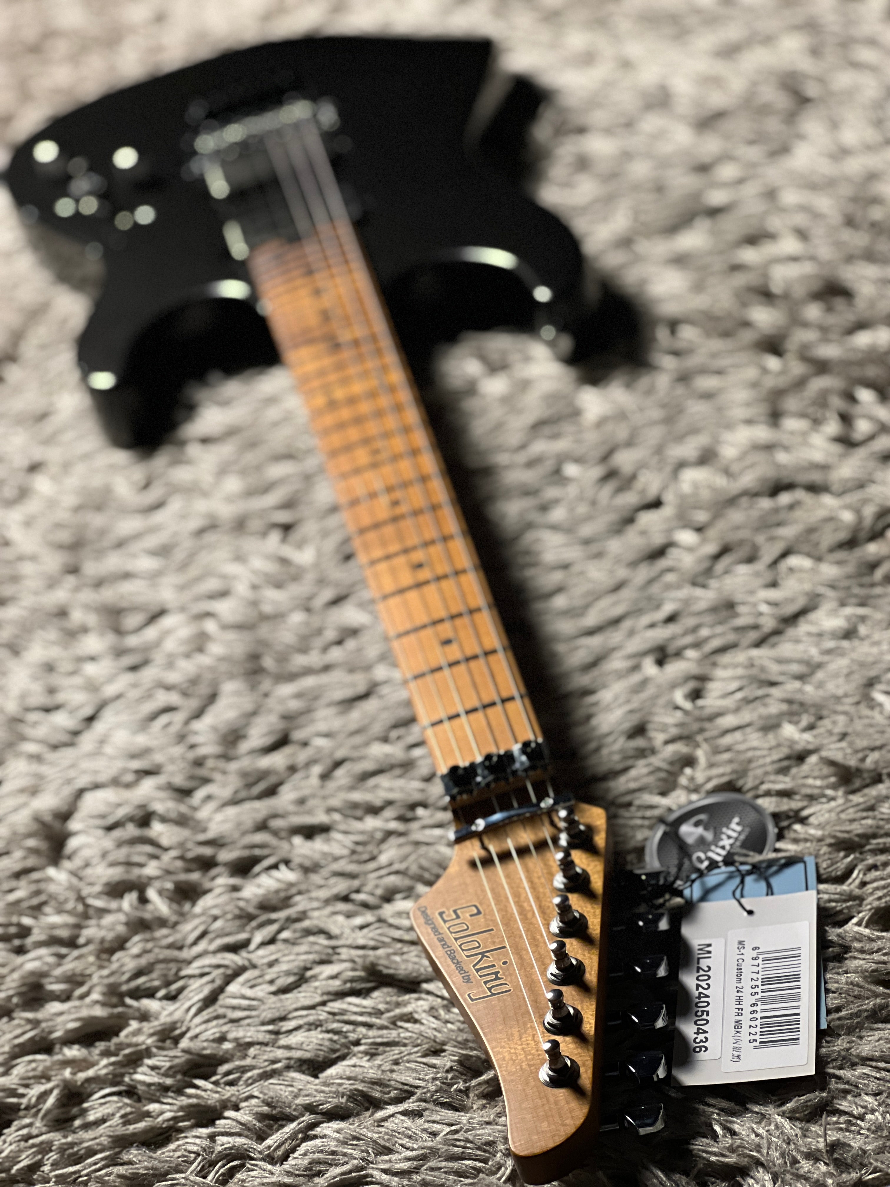 Soloking MS-1 Custom 24 HH FR Flat Top in Metallic Black Nafiri