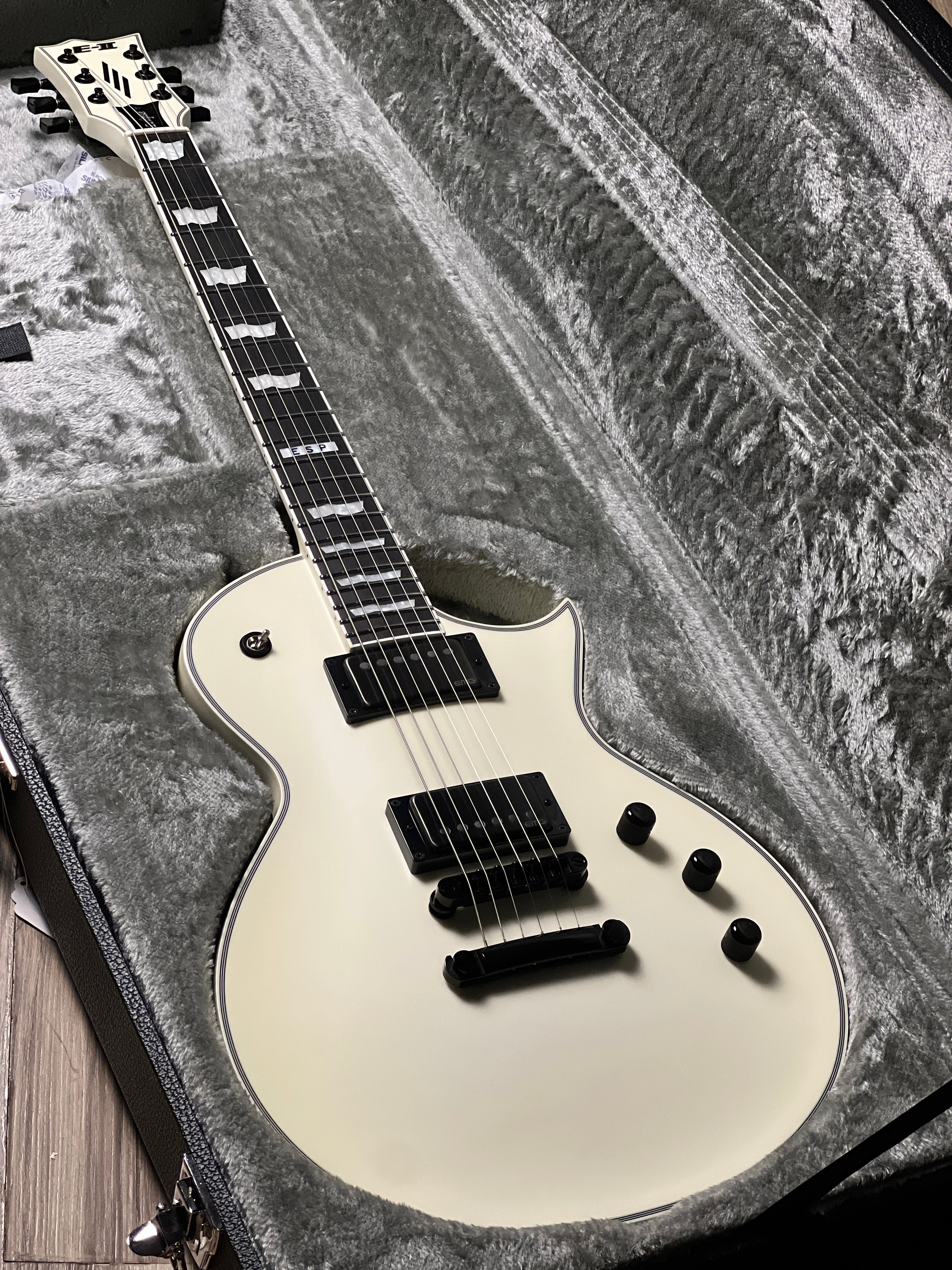 esp eclipse original white 2019 – chicago music... ESP E-II Eclipse in Snow White Satin ES9205223 – nafiriguitar.com