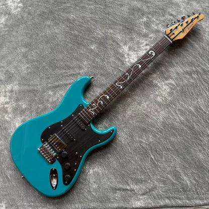 Dhatarattha Custom DST HSS in Taos Turquoise with Rosewood FB and "Vines of Olympus" Inlay