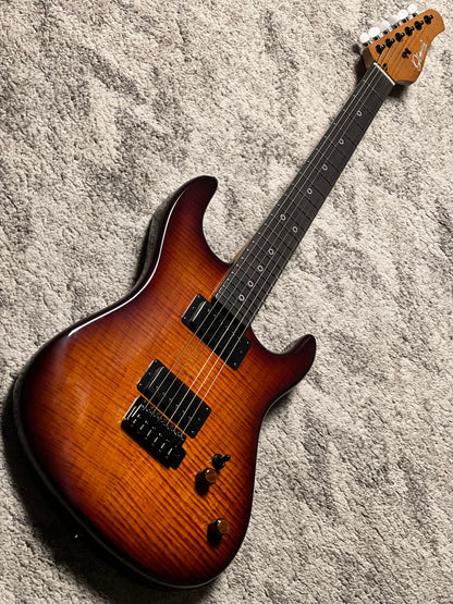 Dhatarattha Custom DST HH Flame in Hazel Burst with Rosewood FB