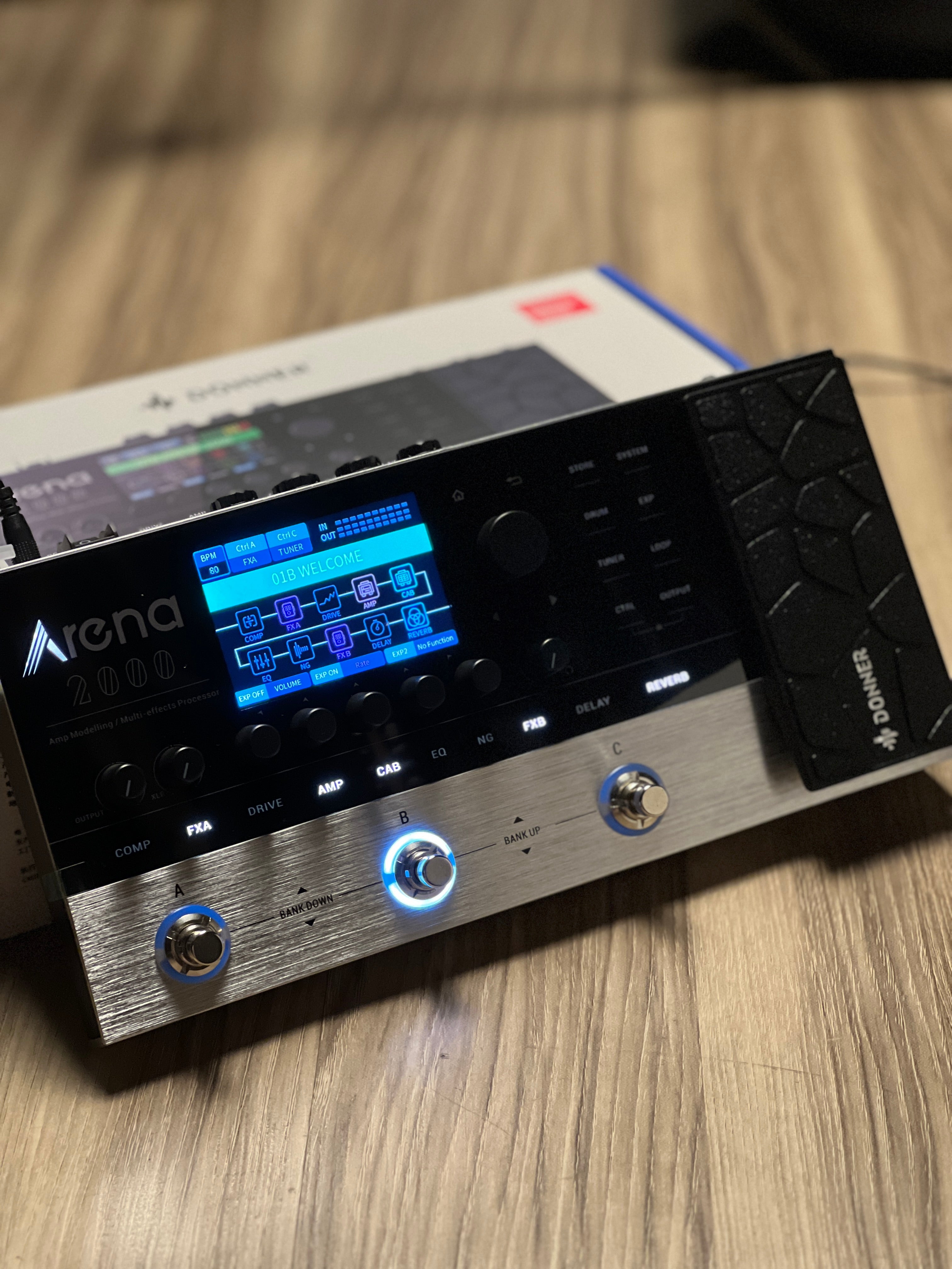 Donner Arena 2000 (アンプモデリング マルチエフェクター) Arena 2000 Multi-Effect Guitar Pedal AMP Modeling Processor