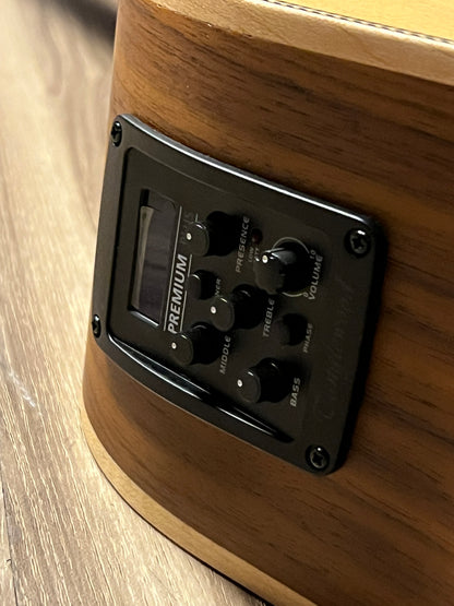 Tanglewood TRU 7AB CE BW Reunion Pro Acoustic Bass Solid Top Cutaway in Black Walnut w/Bag