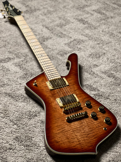 Ibanez Iceman IC420MFM-CML w/IC Bag in Caramel Burst Low Gloss