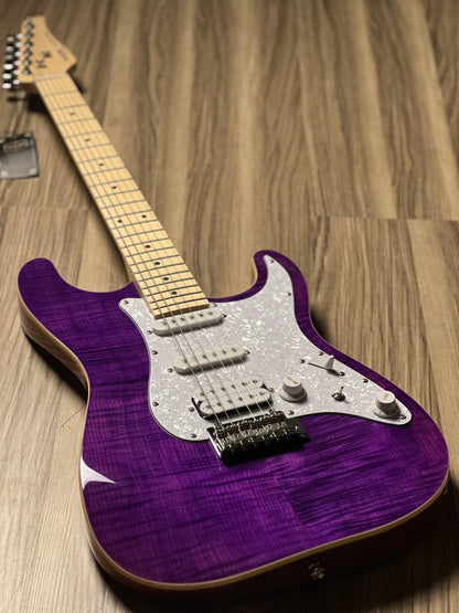 SQOE SEIB680 HSS with Flame Maple Top in Violet Purple