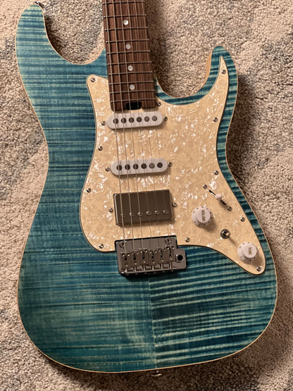 Soloking MS-1 Classic Flat Top FMN with Rosewood FB in Jeans Pacific Blue Limited Edition JESCAR