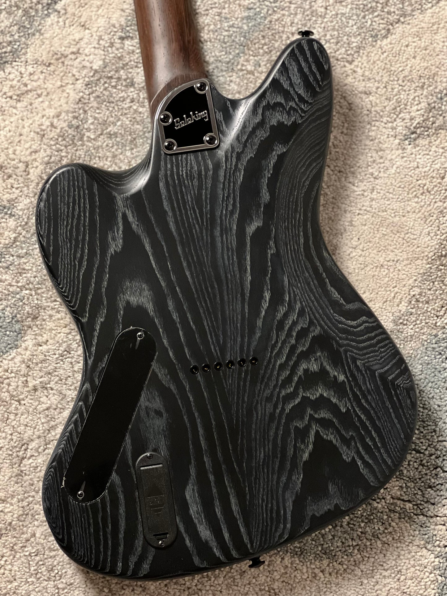 Soloking MJM-1 Custom Baritone HH with Wenge Neck in Driftwood Black