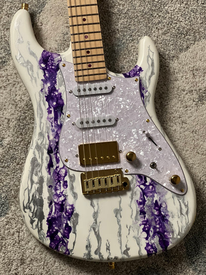 SLX X Dhatarattha Custom DST in Amethyst Shmear with Maple FB