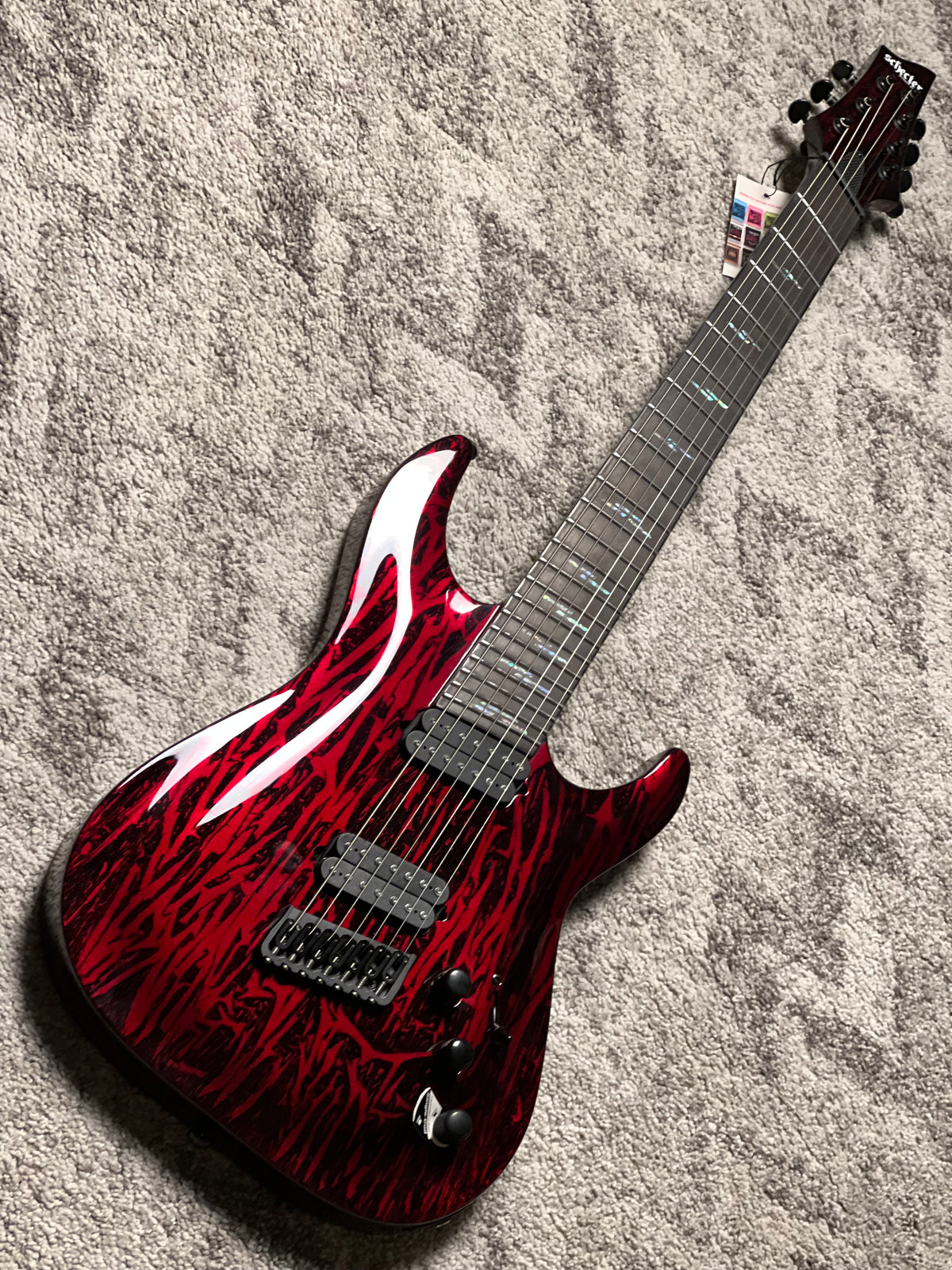 Schecter C-7 MS Silver Mountain in Blood Moon W21072403