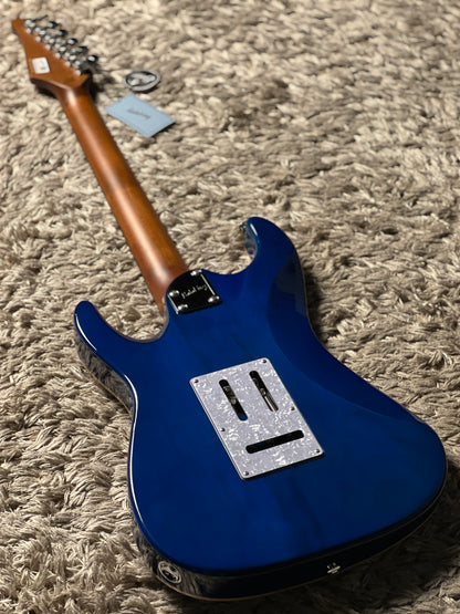 Soloking MS-1 Classic MKII Flat Top in Iridium Blue Burst with 5A Quilt Top Nafiri Special Run