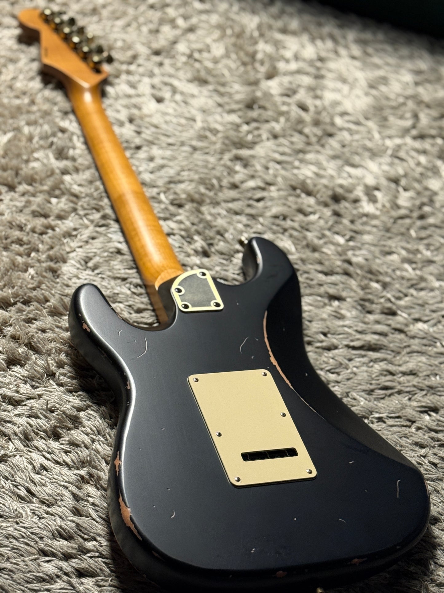 Dhatarattha Classic DST HSS in Black over Pink Paisley with Rosewood FB and Nitrocellulose Lacquer Relic