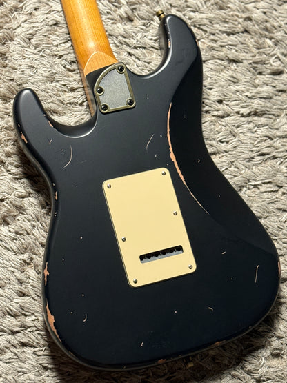 Dhatarattha Classic DST HSS in Black over Pink Paisley with Rosewood FB and Nitrocellulose Lacquer Relic