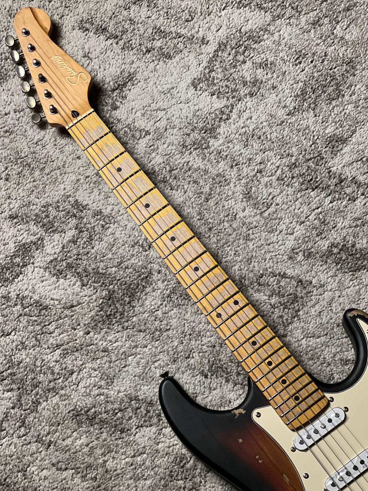 Soloking MS-1 Tribute 50s Relic with Maple FB in 3-Tone Sunburst