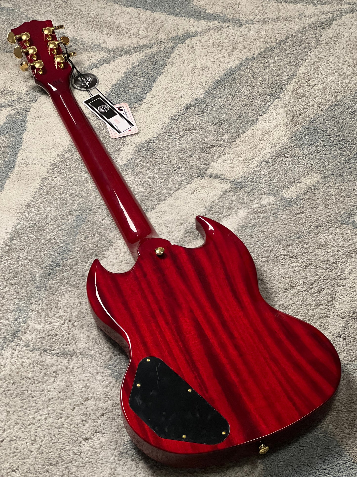 Soloking SG60 MKII in Transparent Red Cherry with Gold Hardware