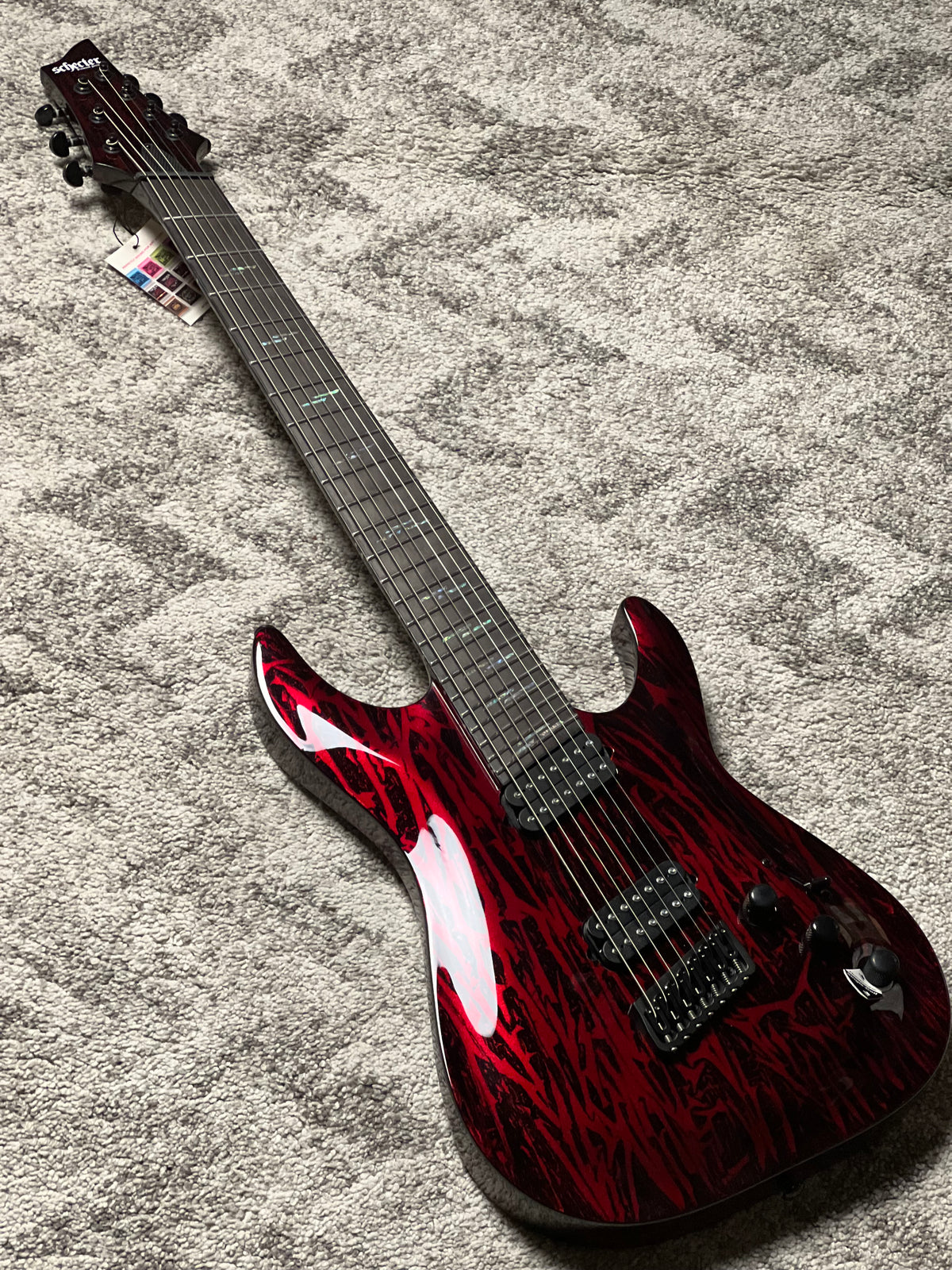 Schecter C-7 MS Silver Mountain in Blood Moon W21072403