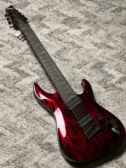 Schecter C-7 MS Silver Mountain in Blood Moon W21072403