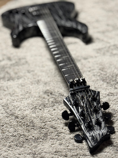 Schecter C-1 FR-S Silver Mountain - Black and Silver W21080094 (USED)