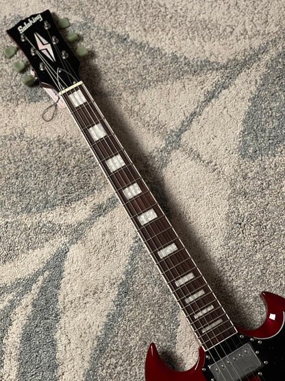 Soloking SG60 Vibrola MKII in Transparent Red Cherry JESCAR (Altered Headstock)