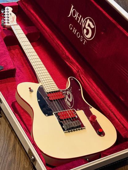 Fender John 5 Ghost Telecaster with Maple FB in Arctic White J5220177