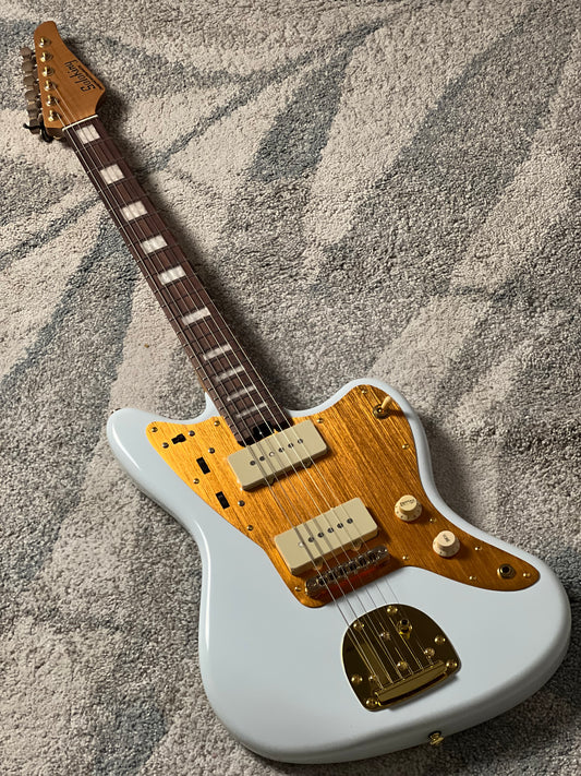 Soloking JM40 Offset Deluxe in Polar White with Gold Hardware