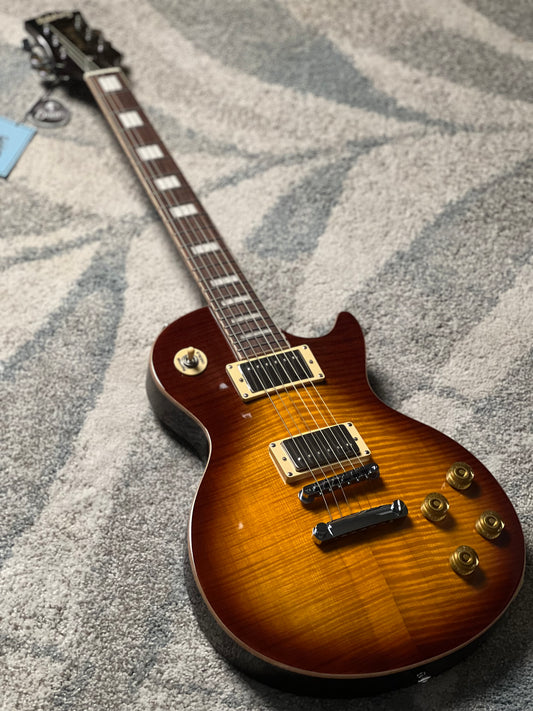 Soloking SLS50FM Deluxe with 5A Flame Top in Honeyburst