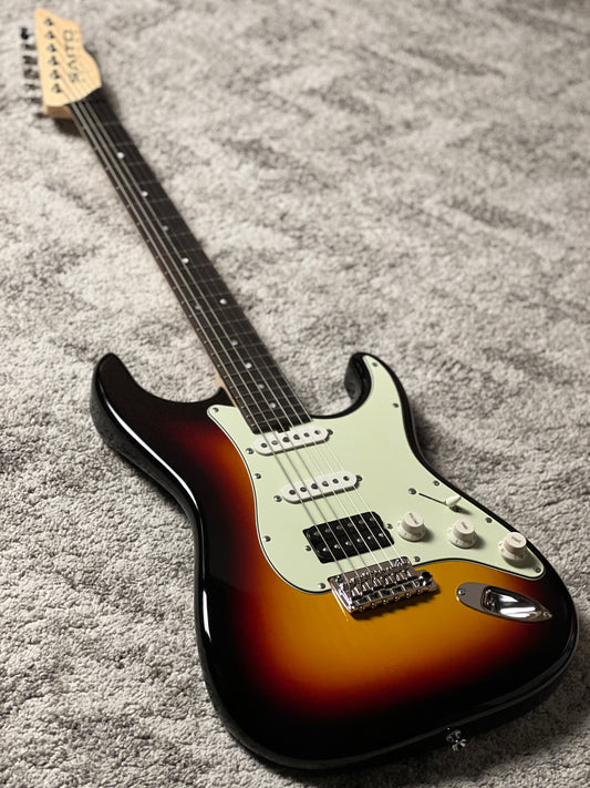 Saito S-622CS SSH Heritage with Rosewood in 3-Tone Sunburst with Mint Green PG 253195