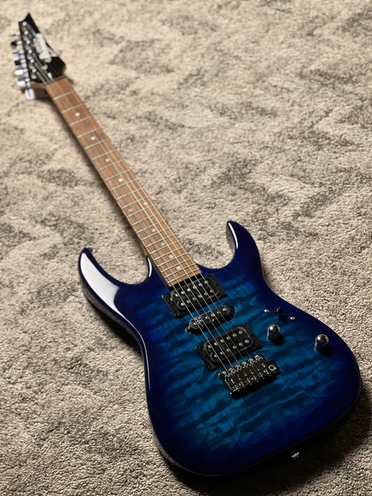 Ibanez Gio GRX70QA-TBB in Transparent Blue Burst