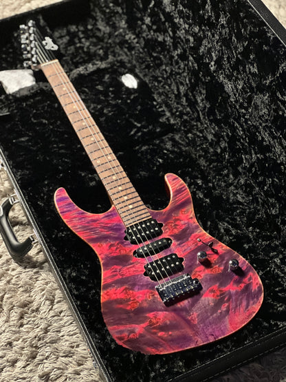 Suhr Custom Modern Pink Algae with Waterfall Burl Top 65152