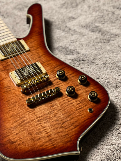 Ibanez Iceman IC420MFM-CML w/IC Bag in Caramel Burst Low Gloss