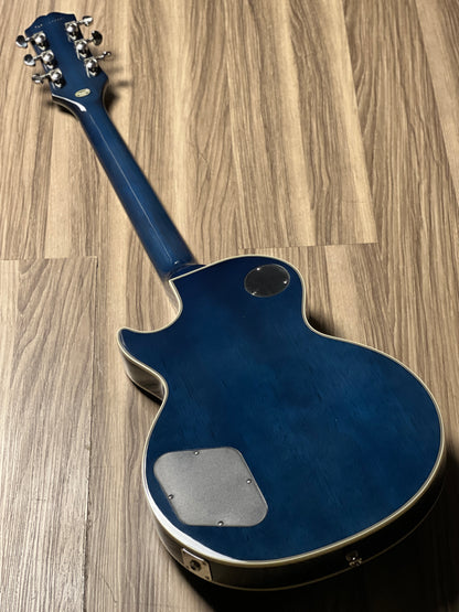 Epiphone Les Paul Custom Quilt in Viper Blue w/Premium GigBag