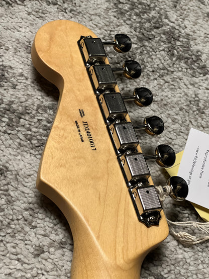 Fender Japan Hybrid II Stratocaster with Maple FB in Flame Sunset Orange Transparent JD24010017