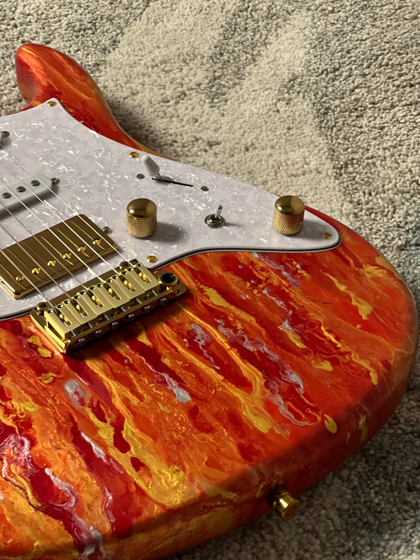SLX X Dhatarattha Custom DST in Fire Shmear with Rosewood FB