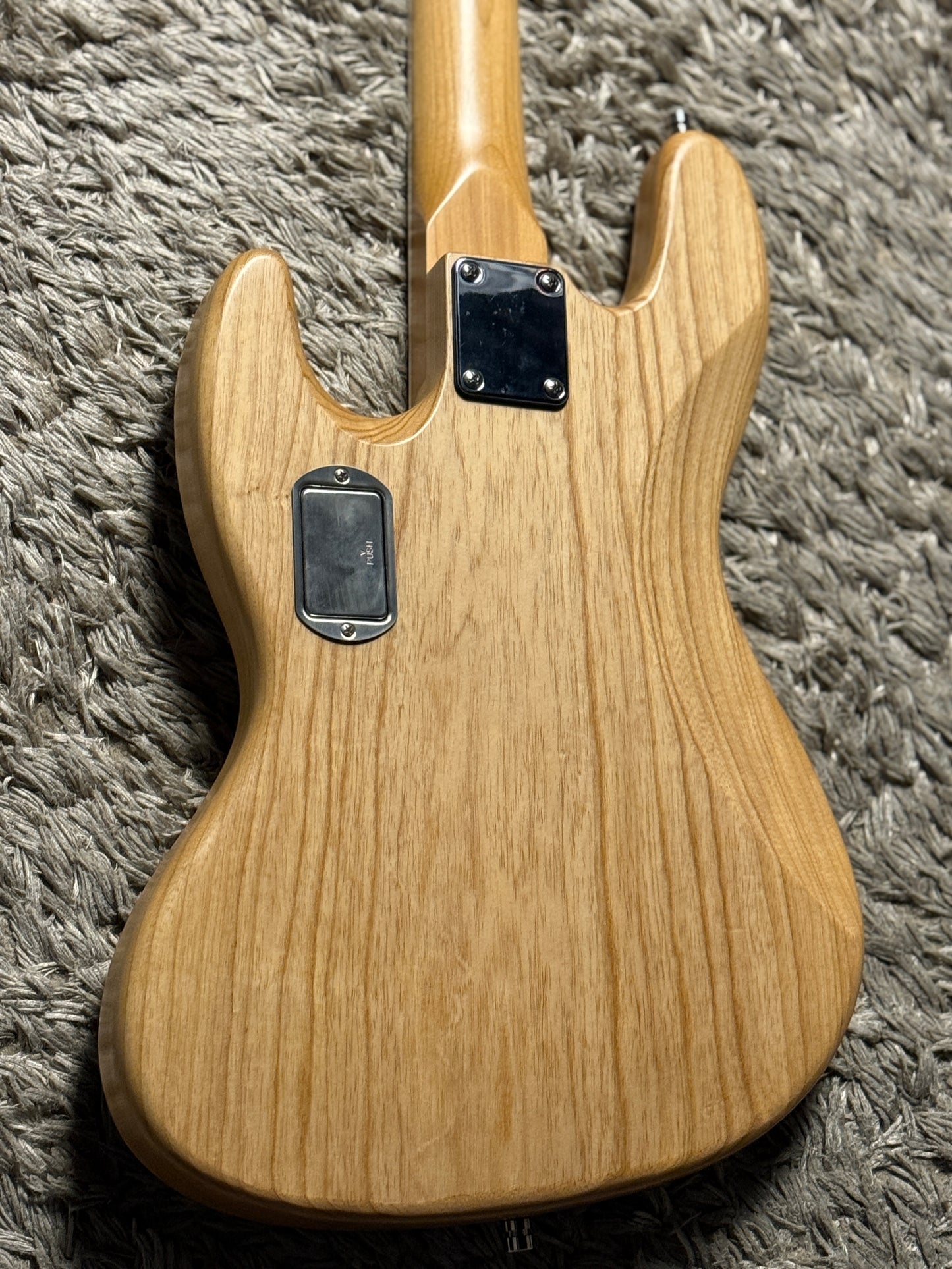 Dhatarattha Custom DEB 4 String Bass in Buckeye Burl Top and Ash Back