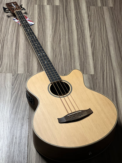 Tanglewood TRU 7AB CE BW Reunion Pro Acoustic Bass Solid Top Cutaway in Black Walnut w/Bag