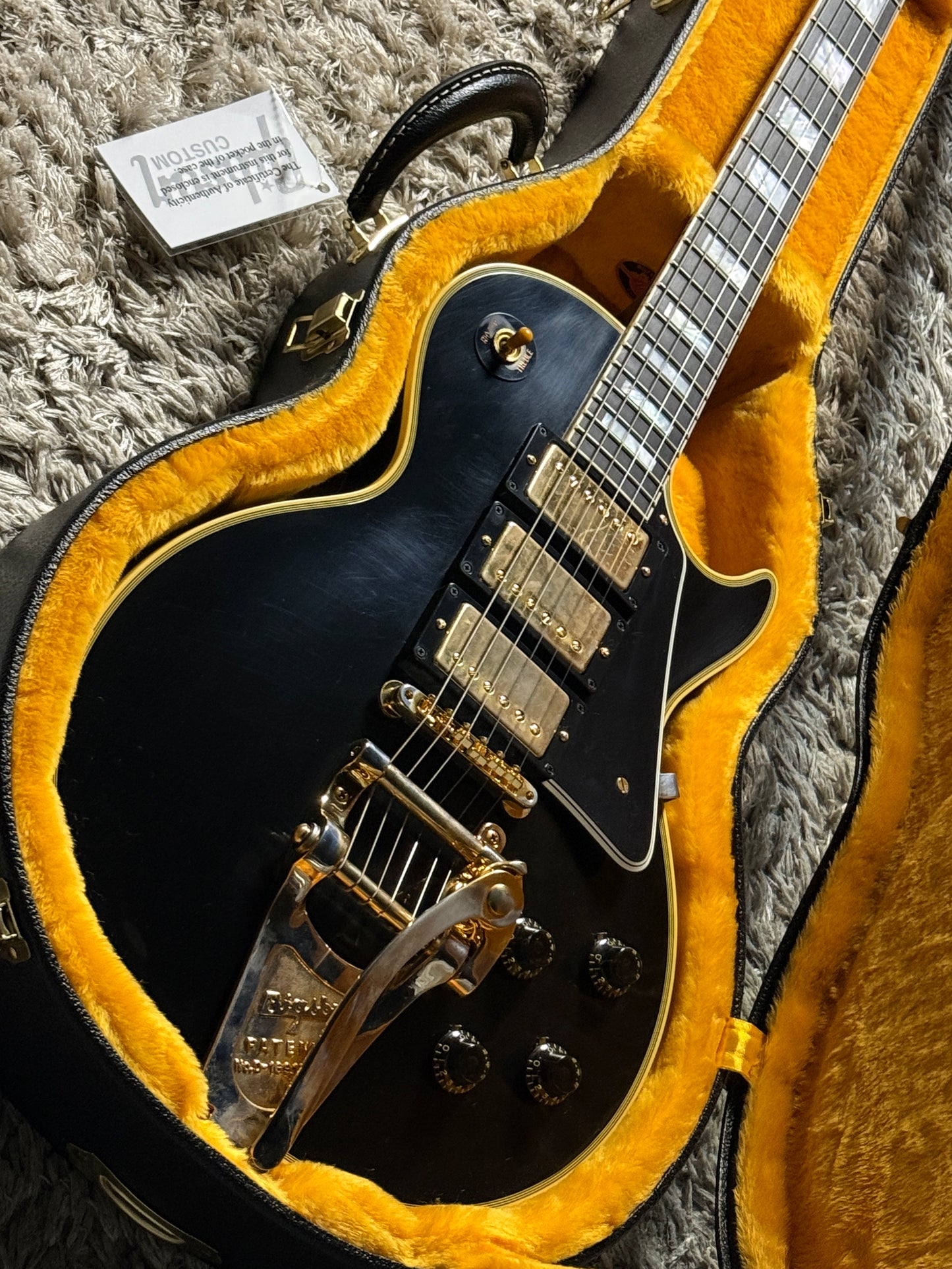 Gibson 1957 Les Paul Custom Reissue 3-Pickup Bigsby in Ebony w/Case 742580