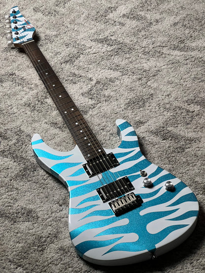 Dhatarattha Custom DST HH in Blue Tiger Sparkle with Rosewood FB