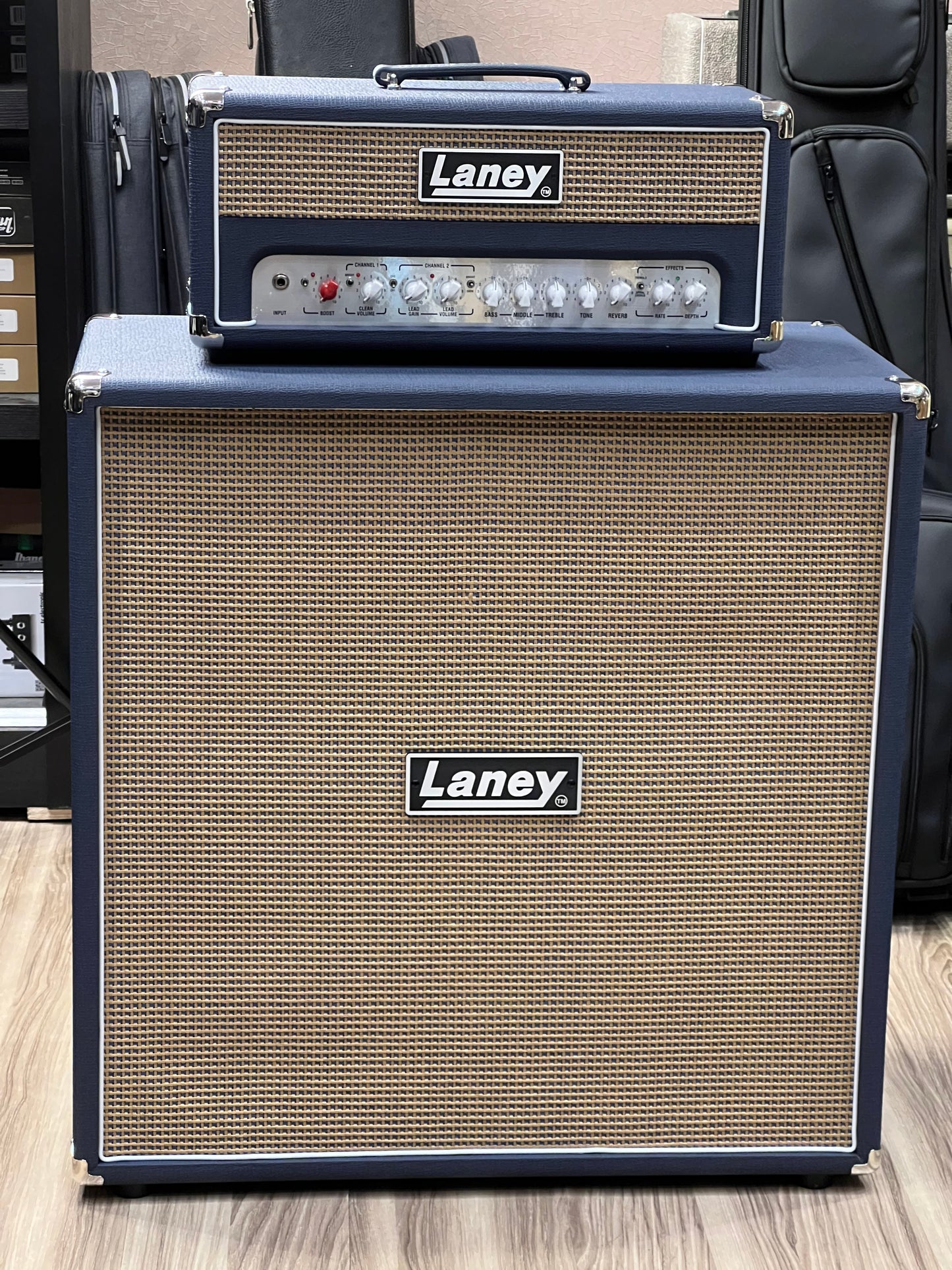 Laney LF-Supertop 120-watt Amplifier Head with LF412 240-watt 4x12" Speaker Cabinet