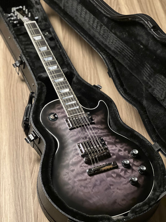 Gibson Les Paul Standard Modern Quilt Mark Morton in Translucent Ebony Burst Satin w/Case 230350246