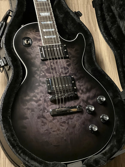 Gibson Les Paul Standard Modern Quilt Mark Morton in Translucent Ebony Burst Satin w/Case 229450272