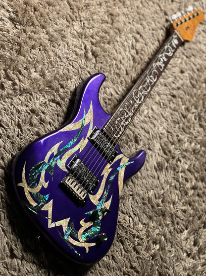 Dhatarattha Custom DST HH Artist Hand Paint "Purple Phoenix Flame"