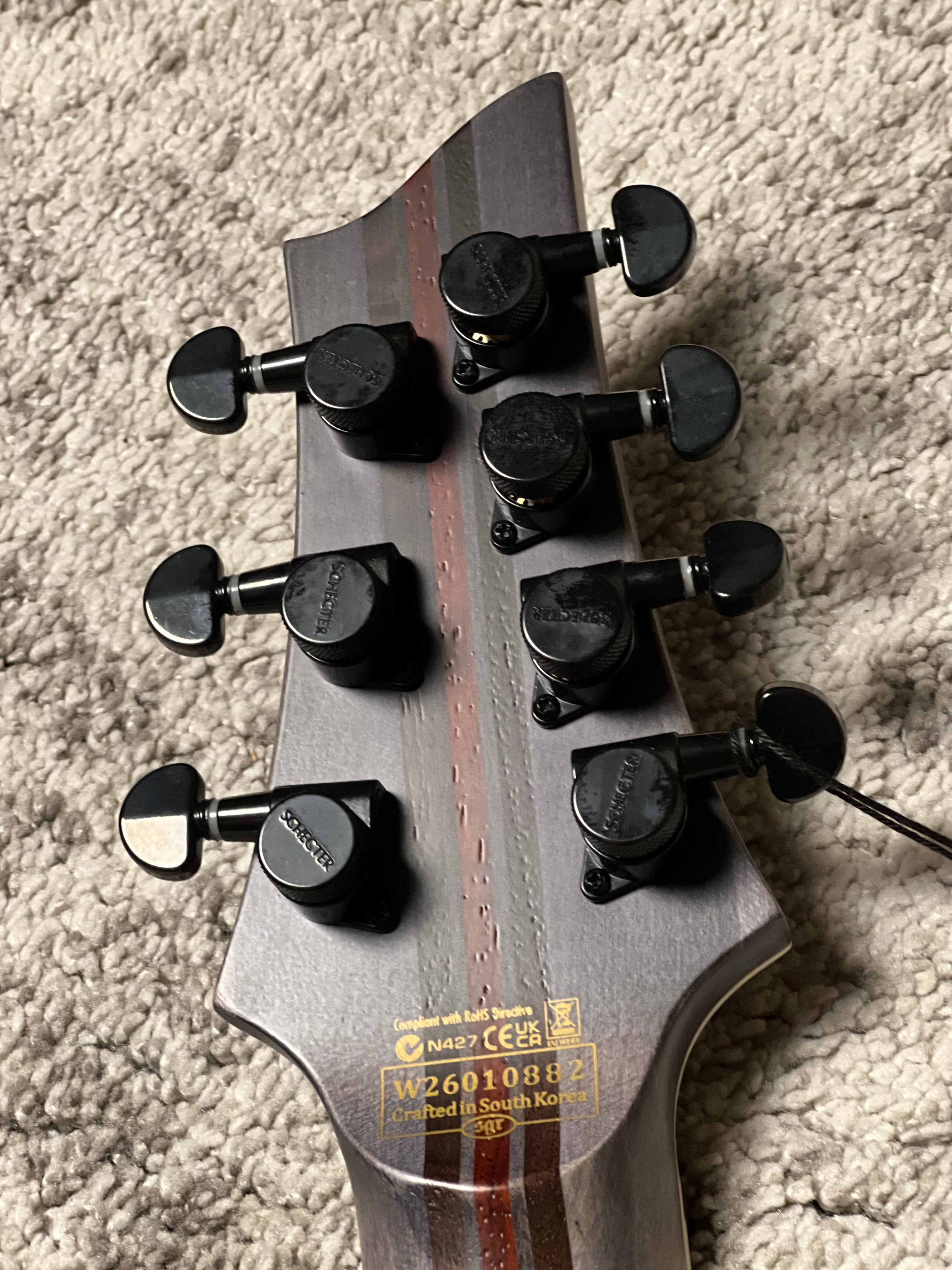Schecter C-7 SLS Elite Evil Twin in Satin Black W26010882