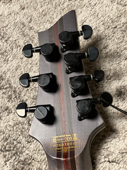 Schecter C-7 SLS Elite Evil Twin in Satin Black W26010882