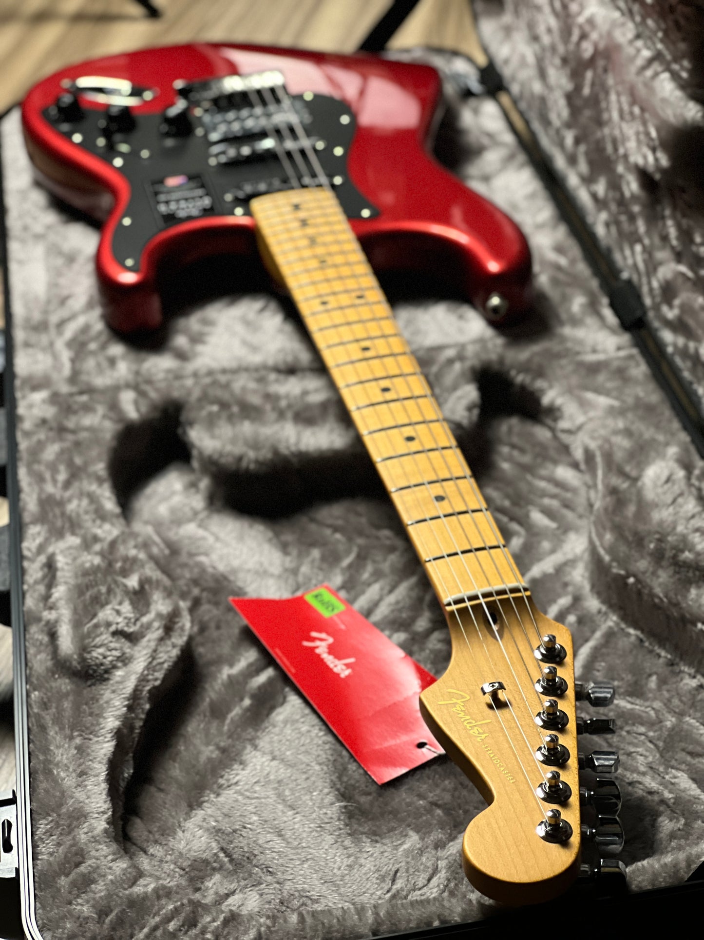 Fender American Ultra II Stratocaster HSS with Maple FB in Sinister Red US240038930