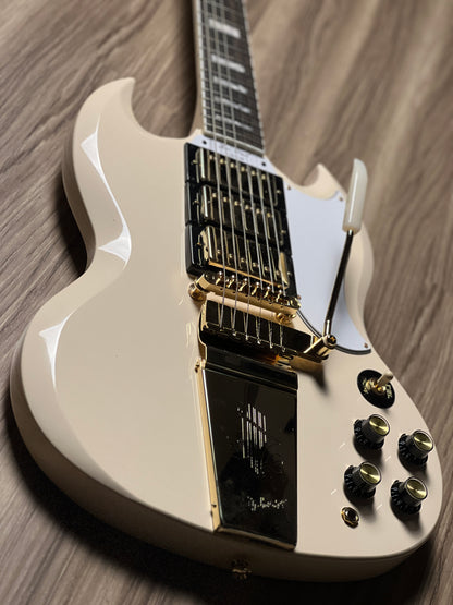 Epiphone SG Custom - 3 Pickup with Maestro in Classic White