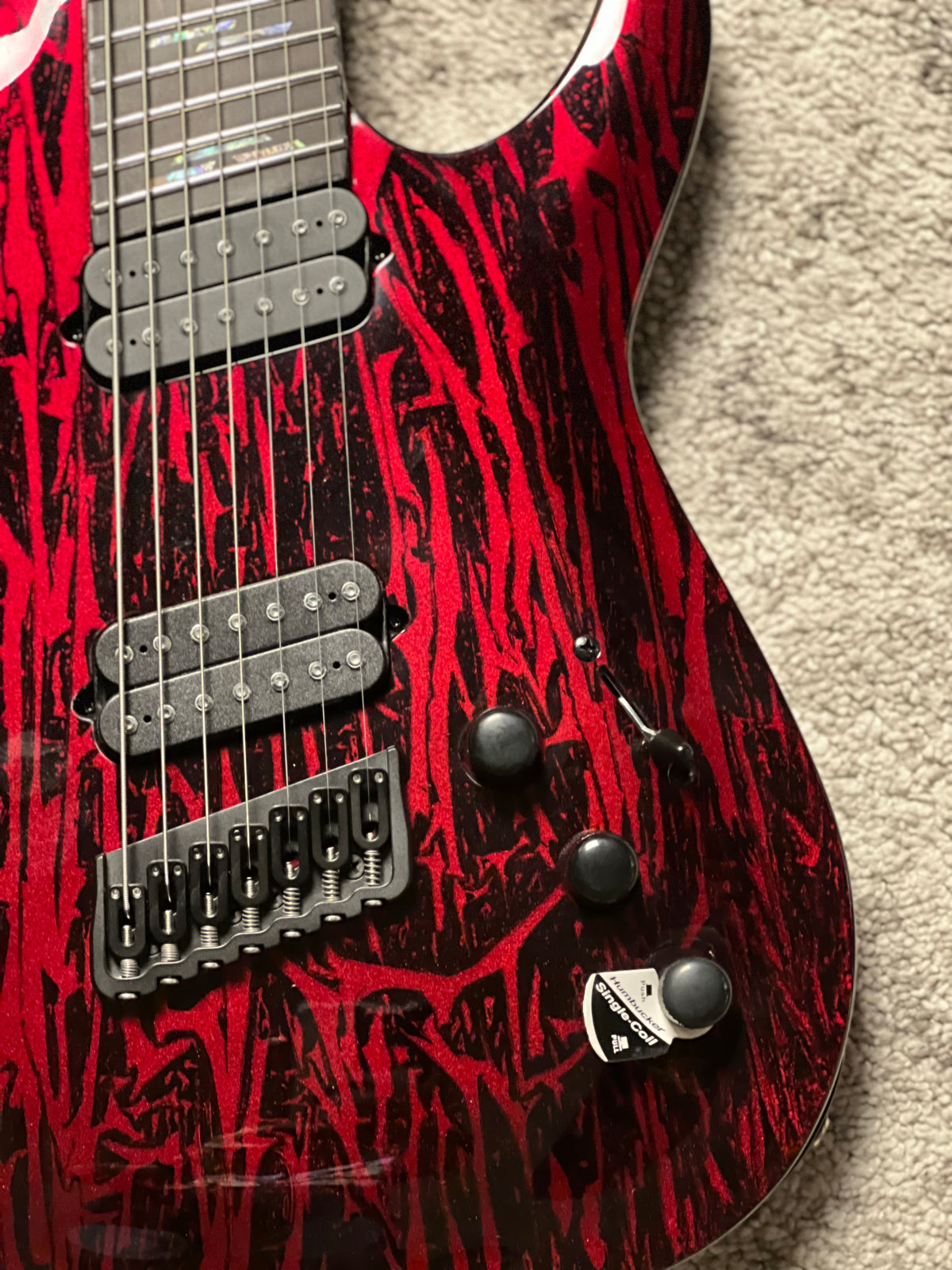 Schecter C-7 MS Silver Mountain in Blood Moon W21072403