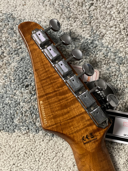 Soloking MT-1 FM 22 Artisan FMN with Roasted Flame Maple Neck in Amber Limited Edition JESCAR
