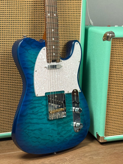 Soloking MT-1 Vintage Quilt with Rosewood FB in Aquamarine Nafiri Special Run