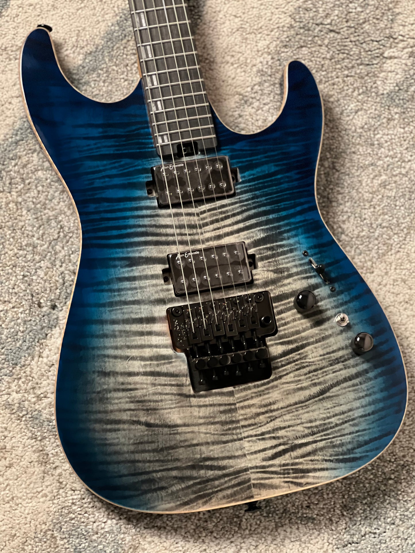 Soloking MS-1 Custom 24 HH FR Revenant in Black Aqua Burst